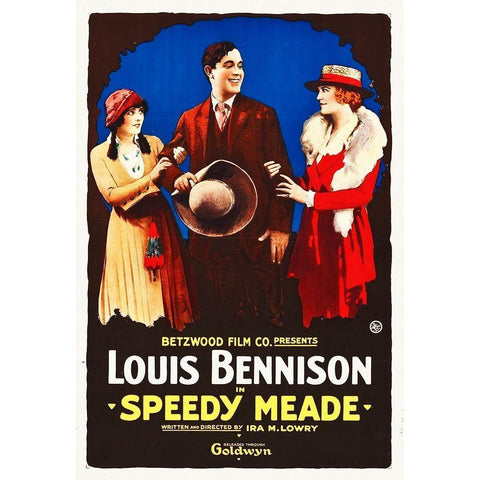 Speedy Meade White Modern Wood Framed Art Print by Hollywood Photo Archive