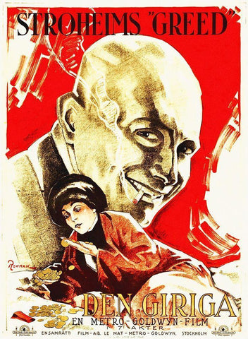 Stroheims, Greed Black Ornate Wood Framed Art Print with Double Matting by Hollywood Photo Archive