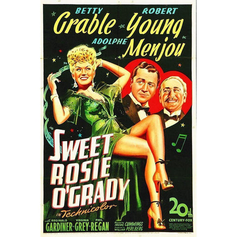 Sweet Rosie O Grady Black Modern Wood Framed Art Print by Hollywood Photo Archive