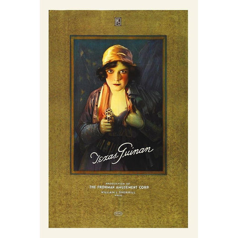 Texas Guinan Gold Ornate Wood Framed Art Print with Double Matting by Hollywood Photo Archive