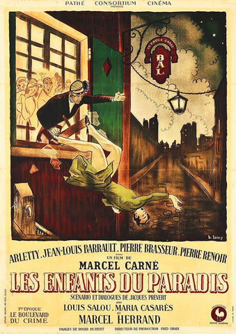 The Children of Paradise,  1945 White Modern Wood Framed Art Print with Double Matting by Hollywood Photo Archive