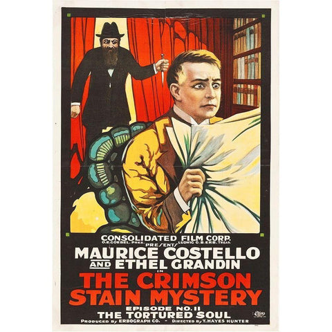 The Crimson Stain Mystery White Modern Wood Framed Art Print by Hollywood Photo Archive