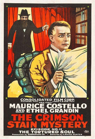 The Crimson Stain Mystery Black Ornate Wood Framed Art Print with Double Matting by Hollywood Photo Archive