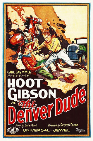 The Denver Dude White Modern Wood Framed Art Print with Double Matting by Hollywood Photo Archive