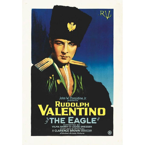 The Eagle, 1920 Black Modern Wood Framed Art Print with Double Matting by Hollywood Photo Archive