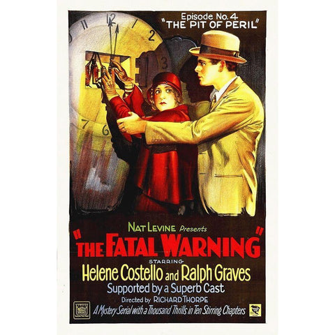 The Fatal Warning 2 Black Modern Wood Framed Art Print with Double Matting by Hollywood Photo Archive