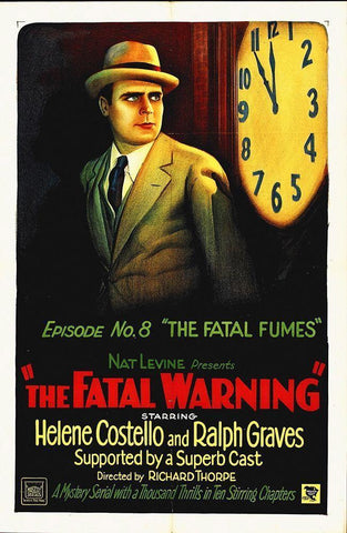 The Fatal Warning Black Ornate Wood Framed Art Print with Double Matting by Hollywood Photo Archive