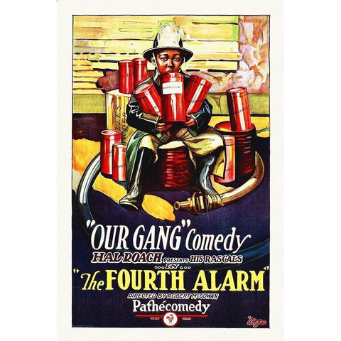 The Fourth Alarm Black Modern Wood Framed Art Print with Double Matting by Hollywood Photo Archive