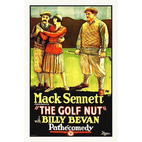 The Golf Nut Black Modern Wood Framed Art Print with Double Matting by Hollywood Photo Archive