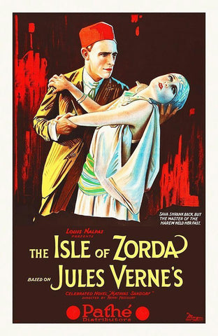 The Isle of Zorda, 1921 White Modern Wood Framed Art Print with Double Matting by Hollywood Photo Archive