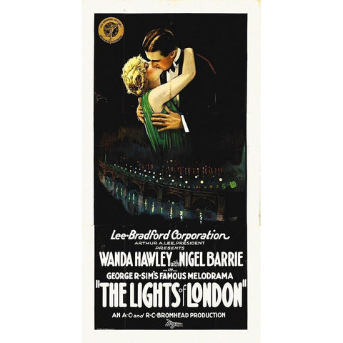 The Lights of London Gold Ornate Wood Framed Art Print with Double Matting by Hollywood Photo Archive