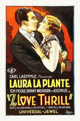 The Love Thrill White Modern Wood Framed Art Print with Double Matting by Hollywood Photo Archive