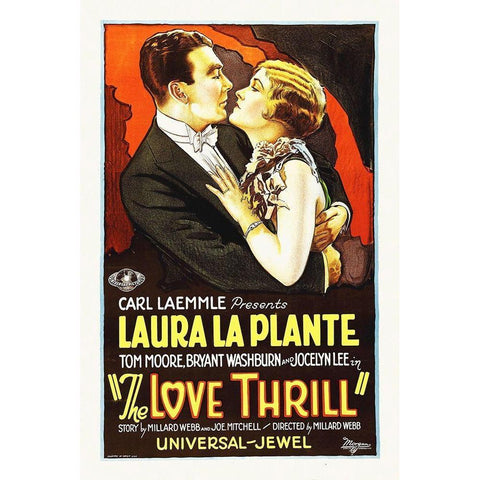 The Love Thrill Black Modern Wood Framed Art Print by Hollywood Photo Archive