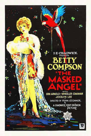 The Masked Angel Black Ornate Wood Framed Art Print with Double Matting by Hollywood Photo Archive