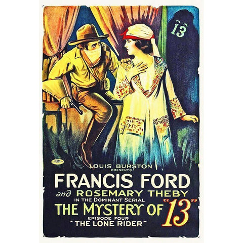 The Mystery of 13 Gold Ornate Wood Framed Art Print with Double Matting by Hollywood Photo Archive