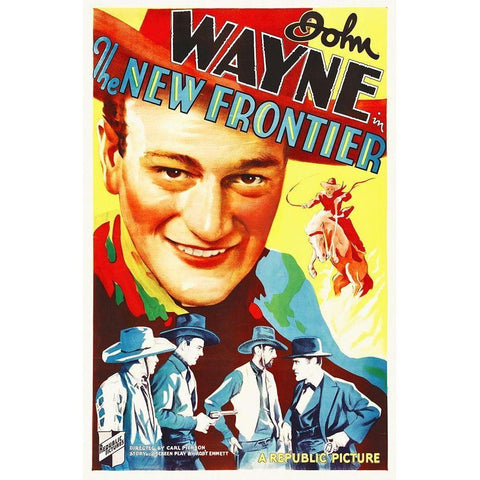 The New Frontier Black Modern Wood Framed Art Print with Double Matting by Hollywood Photo Archive