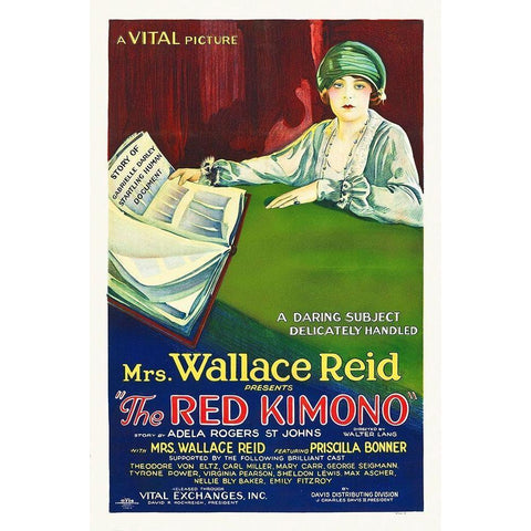 The Red Kimono Black Modern Wood Framed Art Print with Double Matting by Hollywood Photo Archive