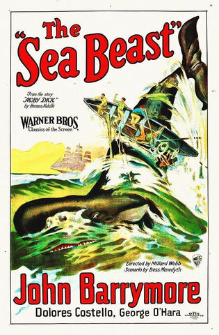 The Sea Beast Black Ornate Wood Framed Art Print with Double Matting by Hollywood Photo Archive