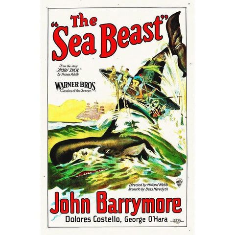 The Sea Beast Black Modern Wood Framed Art Print by Hollywood Photo Archive