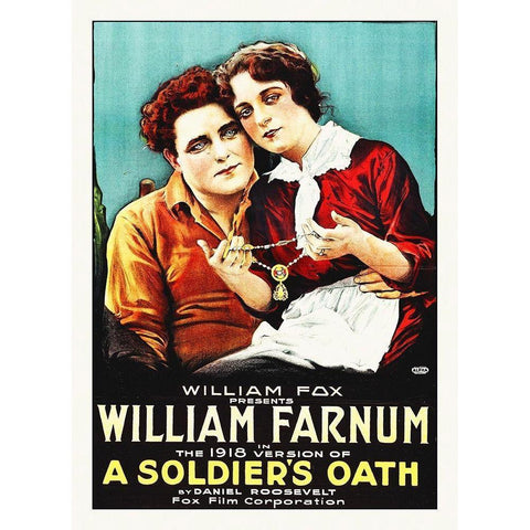 The Soldiers Oath White Modern Wood Framed Art Print by Hollywood Photo Archive