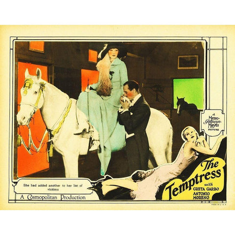 The Temptress Black Modern Wood Framed Art Print with Double Matting by Hollywood Photo Archive