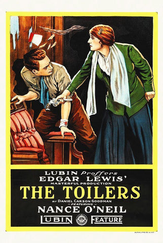 The Toilers, 1916 White Modern Wood Framed Art Print with Double Matting by Hollywood Photo Archive