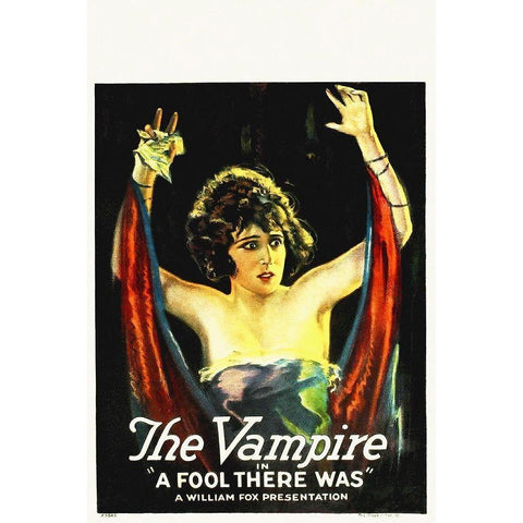 The Vampire Black Modern Wood Framed Art Print by Hollywood Photo Archive