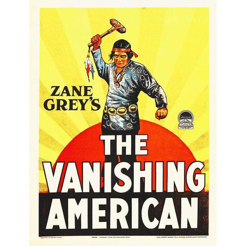 The Vanishing American,  1925 White Modern Wood Framed Art Print by Hollywood Photo Archive