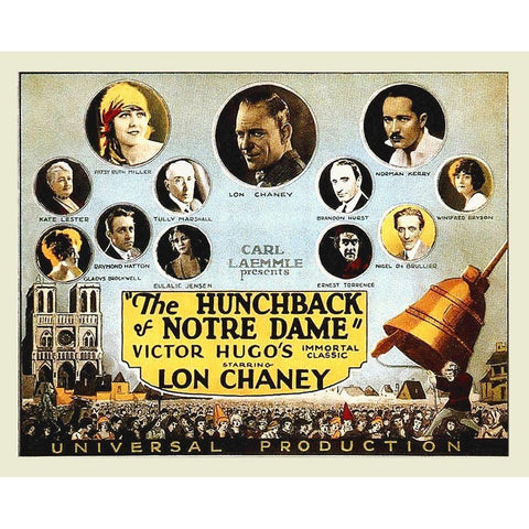 The Hunchback of Notre Dame White Modern Wood Framed Art Print by Hollywood Photo Archive