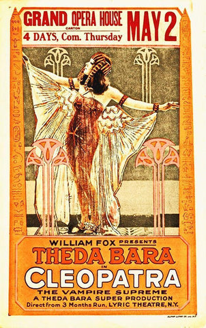 Theda Bara, Cleopatra Poster White Modern Wood Framed Art Print with Double Matting by Hollywood Photo Archive