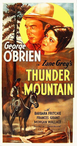 Thunder Mountain Black Ornate Wood Framed Art Print with Double Matting by Hollywood Photo Archive