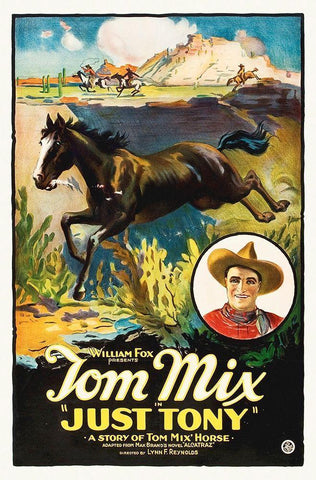 Tom Mix, Just Tony, 1928 White Modern Wood Framed Art Print with Double Matting by Hollywood Photo Archive