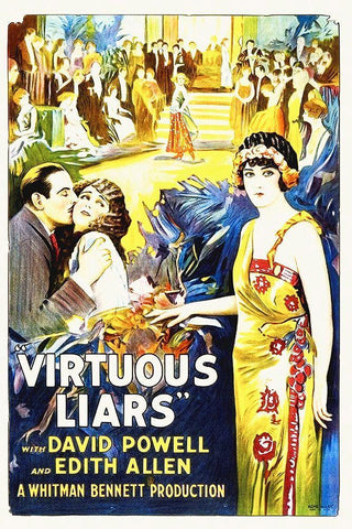 Virtuous Liars White Modern Wood Framed Art Print with Double Matting by Hollywood Photo Archive