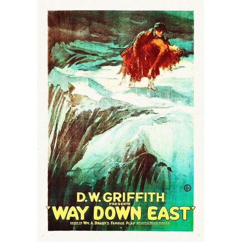 Way Down East,  1920 Black Modern Wood Framed Art Print with Double Matting by Hollywood Photo Archive