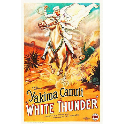 White Thunder Black Modern Wood Framed Art Print with Double Matting by Hollywood Photo Archive