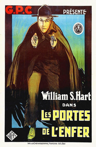 William S Hart, Hells Hinges, 1916 White Modern Wood Framed Art Print with Double Matting by Hollywood Photo Archive