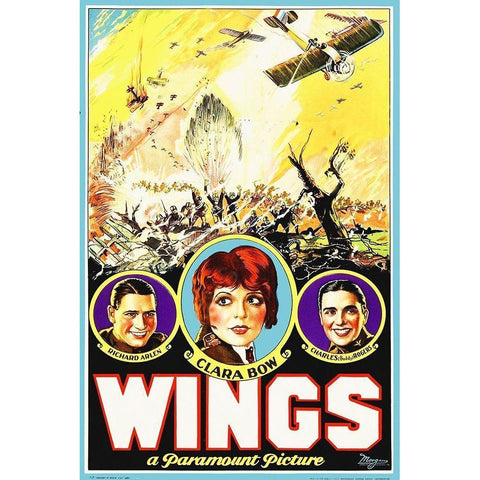 Wings Black Modern Wood Framed Art Print with Double Matting by Hollywood Photo Archive