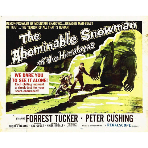 Abominable Snowman Black Modern Wood Framed Art Print with Double Matting by Hollywood Photo Archive