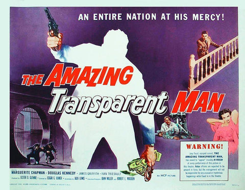 Amazing Transparent Man Black Ornate Wood Framed Art Print with Double Matting by Hollywood Photo Archive