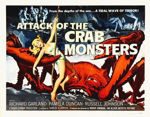 Attack Of The Crab Monsters Black Ornate Wood Framed Art Print with Double Matting by Hollywood Photo Archive