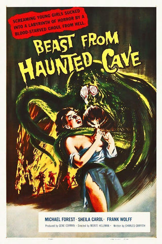 Beast From Haunted Cave, 1959 Black Ornate Wood Framed Art Print with Double Matting by Hollywood Photo Archive