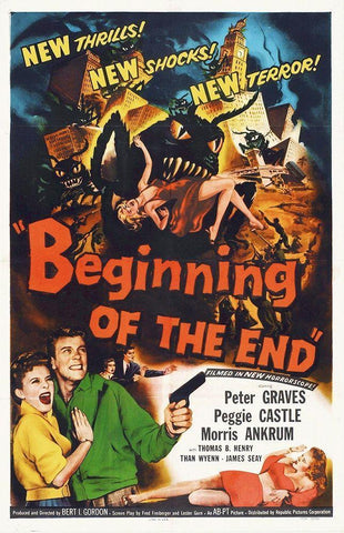 Beginning Of The End, 1957 White Modern Wood Framed Art Print with Double Matting by Hollywood Photo Archive