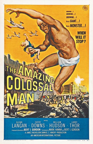 The Amazing Colossal Man Black Ornate Wood Framed Art Print with Double Matting by Hollywood Photo Archive