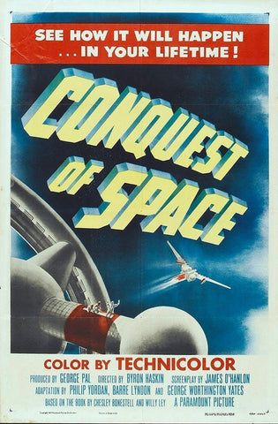 Conquest Of Space White Modern Wood Framed Art Print with Double Matting by Hollywood Photo Archive