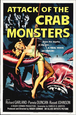 Crab Monsters Black Ornate Wood Framed Art Print with Double Matting by Hollywood Photo Archive