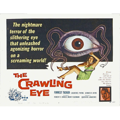 The Crawling Eye Gold Ornate Wood Framed Art Print with Double Matting by Hollywood Photo Archive