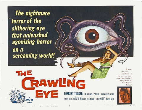 The Crawling Eye Black Ornate Wood Framed Art Print with Double Matting by Hollywood Photo Archive