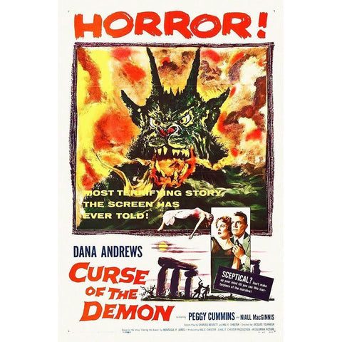 Curse Of The Demon Black Modern Wood Framed Art Print with Double Matting by Hollywood Photo Archive