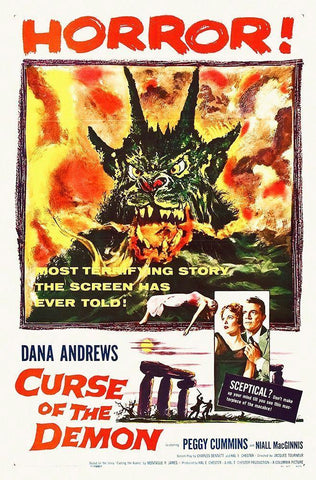 Curse Of The Demon White Modern Wood Framed Art Print with Double Matting by Hollywood Photo Archive