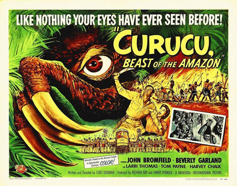 Curucu, Beast Of The Amazon, 1956 White Modern Wood Framed Art Print with Double Matting by Hollywood Photo Archive